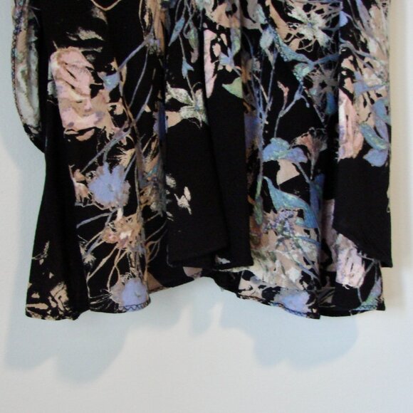 Free People Intimately On The Top Floral Tank Top Flowy Boho Black Cami Small - Picture 13 of 13